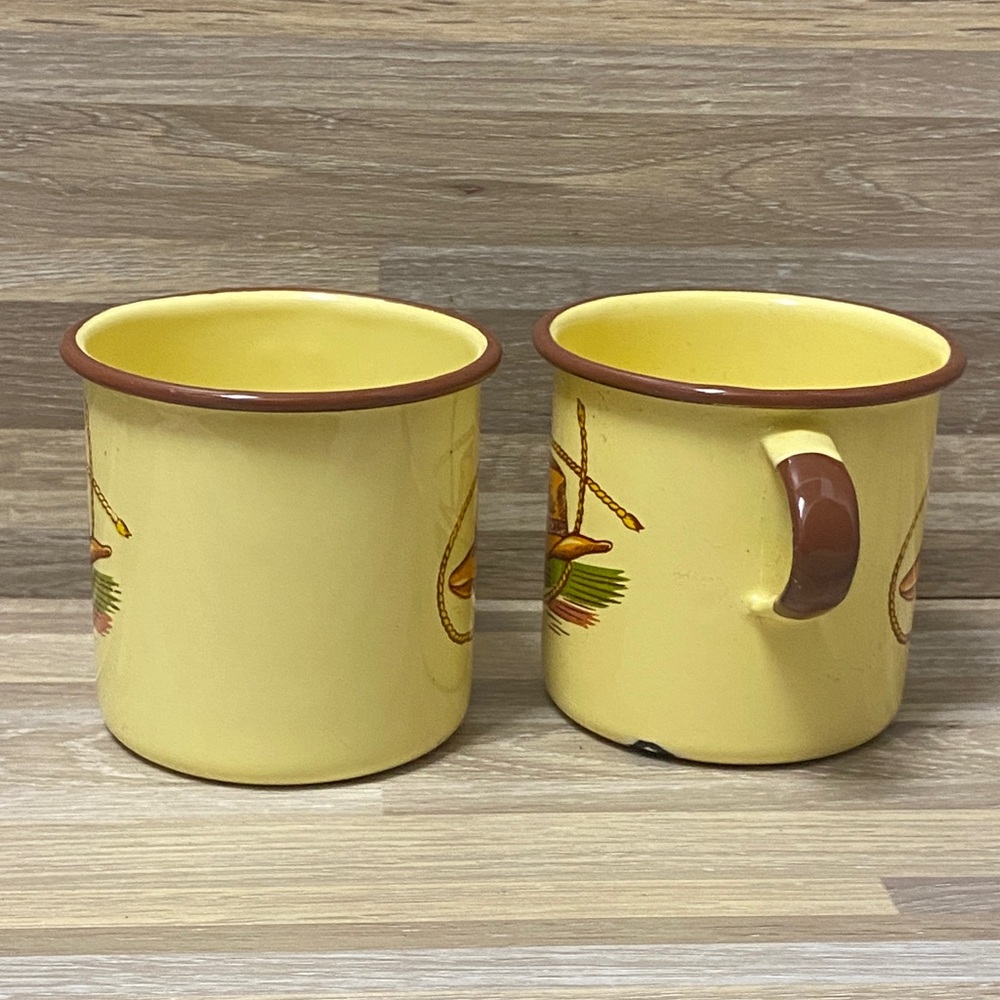 Vintage Western Themed tin Mug Monterrey Western Wear vintage camp fire mugs - Picture 4 of 8